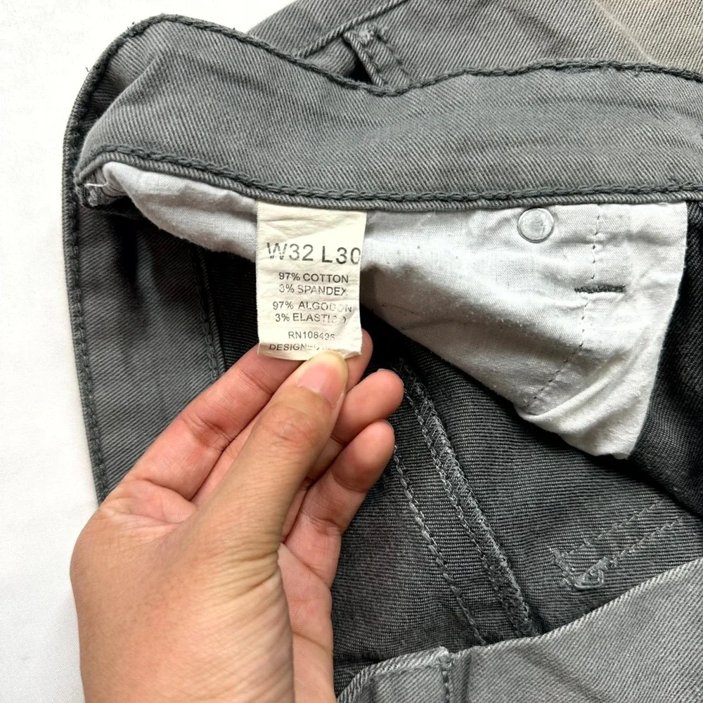 Victorious Jeans Mens Size 32x30 Gray Denim Cotton Blend Straight‎ Stretch